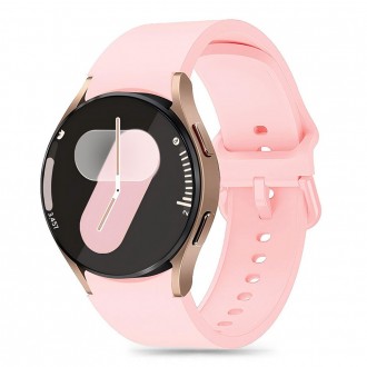 Rožinės spalvos apyrankė "Tech-Protect Silicone" laikrodžiui Samsung Galaxy Watch 4 / 5 / 5 PRO / 6 / 7 / FE 