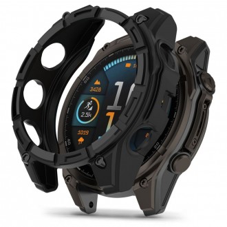 Juodas dėklas "Tech-Protect Defense AIR" laikrodžiui Garmin Fenix 8 (51 MM) 