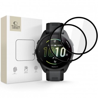 Ekrano apsauga "Tech-Protect Glass Flex+" (2-vnt.) laikrodžiui Garmin Forerunner 165
