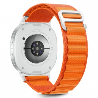 Oranžinė apyrankė "Tech-Protect Nylon Pro" laikrodžiui Samsung Galaxy Watch 8 / Classic (40 / 44 / 46 MM)