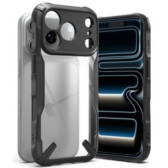 Skaidrus tvirtas dėklas juodais kraštais "Ringke Fusion X" telefonui Apple iPhone 17 PRO MAX / 18 PRO MAX