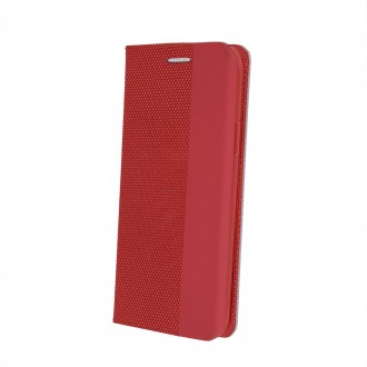 Raudonos spalvos atverčiamas dėklas "Smart Senso" telefonui Samsung A52 4G / A52 5G / A52s 5G