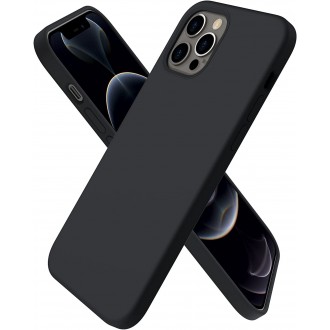 Juodas silikoninis dėklas "Liquid Silicone" 1.5mm telefonui Apple iPhone 13