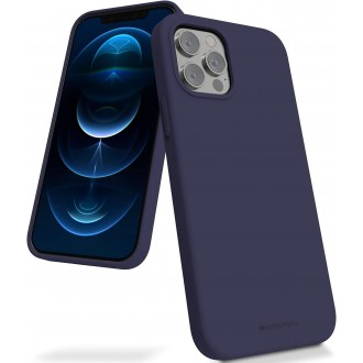 Tamsiai mėlynas dėklas Mercury "Silicone Case" telefonui Apple iPhone 13 Pro