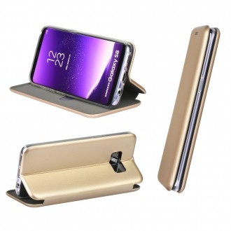 Aukso spalvos atverčiamas dėklas "Book Elegance" telefonui Samsung A22 5G (A226)