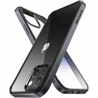 Skaidrus dėklas tvirtu juodu rėmu "SUPCASE UB EDGE" telefonui iPhone 13 