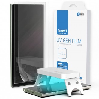 Skaidrus apsauginis grūdintas stiklas "Whitestone Dome UV Gen Film" (2vnt) telefonui Samsung Galaxy S23 Ultra