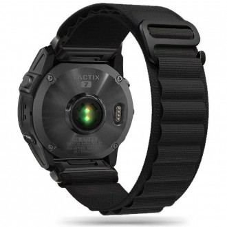 Juoda apyrankė "Tech-Protect Nylon Pro" laikrodžiui Garmin Fenix 5 / 6 / 6 PRO / 7