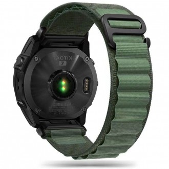 Žalia apyrankė "Tech-Protect Nylon Pro" laikrodžiui Garmin Fenix 5 / 6 / 6 PRO / 7 