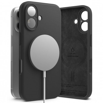 Juodas dėklas "Ringke Silicone Magnetic Magsafe" telefonui Apple iPhone 16