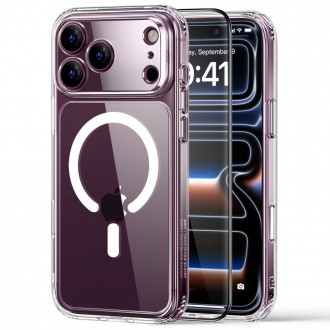 Dėklas su apsauginiu stikliuku "ESR Classic Hybrid Magsafe & Tempered Glass" telefonui Apple iPhone 17 PRO / 18 PRO CLEAR