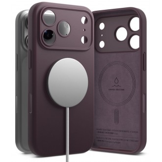 Silikoninis dėklas "Ringke Silicone Magnetic Magsafe" telefonui Apple iPhone 17 PRO MAX / 18 PRO MAX BURGUNDY