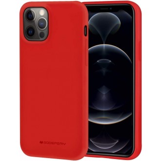 Raudonas silikoninis dėklas "Mercury Soft Jelly" telefonui iPhone 15
