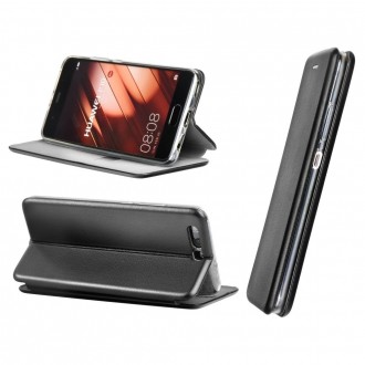 Juodas atverčiamas dėklas "Book elegance" telefonui Xiaomi Redmi Note 12 Pro+