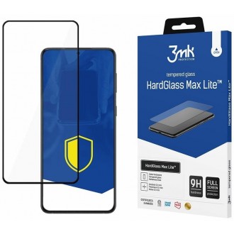 LCD apsauginis stikliukas 3MK Hard Glass Max Lite telefonui Samsung S21 5G juodas kraštais