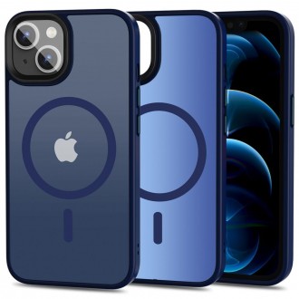Mėlynas permatomas/matinis dėklas "Tech-Protect Magmat Magsafe" telefonui iPhone 13 Mini