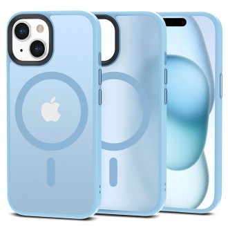 Mėlynas permatomas/matinis dėklas "Tech-Protect Magmat Magsafe" telefonui iPhone 15