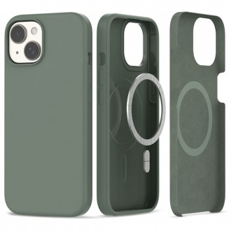 Žalias dėklas "Tech-Protect Silicone Magsafe" telefonui iPhone 15 