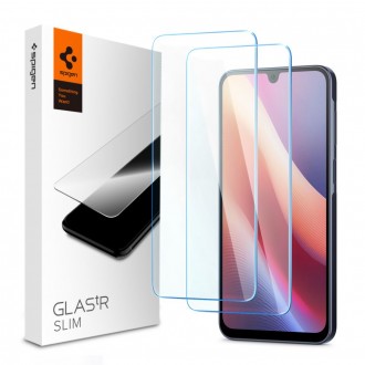 Skaidrus apsauginis grūdintas stiklas (2vnt)"Spigen Glas.Tr Slim 2-Pack" telefonui Samsung Galaxy A16 4G / 5G / A26 5G