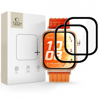 Ekrano apsauga "Tech-Protect Glass Flex+" (2-vnt.) laikrodžiui Huawei Watch FIT 5 PRO