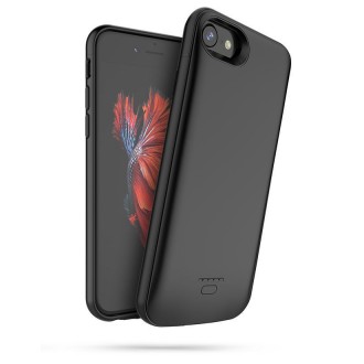 Juodas Tech-Protect dėklas su integruota baterija telefonui Apple Iphone 6 / 6S / 7 / 8 / SE 2020 / SE 2022