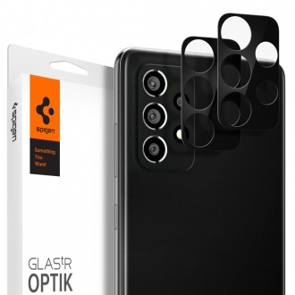 Apsauginis grūdintas stiklas Samsung Galaxy A72 telefono kamerai apsaugoti "Spigen Optik.TR Camera Lens"