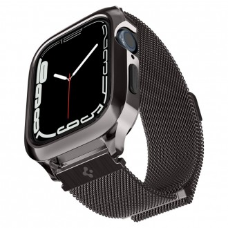Metalinė apyrankė Spigen "Metal Fit "Pro” Graphite laikrodžiui Apple Watch 4 / 5 / 6 / 7 / 8 / 9 / SE (44 / 45 MM)