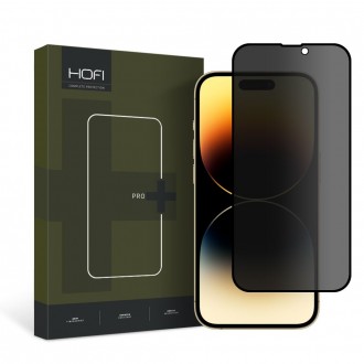 Privatumą suteikiantis apsauginis stikliukas "Hofi Anti Spy Glass Pro+ Privacy" telefonui iPhone 15 Plus
