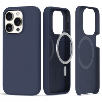 Mėlynas dėklas "Tech-Protect Silicone Magsafe" telefonui iPhone 15 Pro Max
