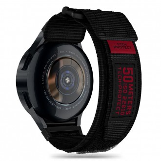 Juodos spalvos tekstilinis dirželis "Tech-Protect Scout Pro" laikrodžiui Samsung Galaxy Watch 4 / 5 / 5 PRO / 6