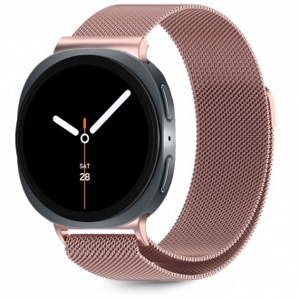 Rožinio aukso apyrankė "Tech-Protect Milaneseband" laikrodžiui Samsung Galaxy Watch 8 / Classic (40 / 44 / 46 MM)