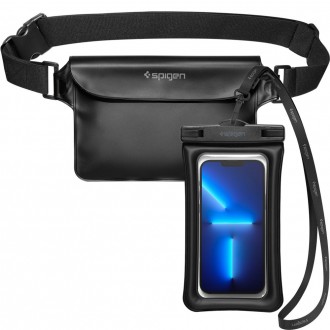 Vandeniui atsparus krepšys + Vandeniui atsparus dėklas "Spigen A621 Universal Waterproof Case & Waist Bag" 
