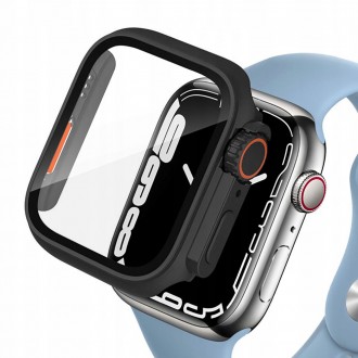 Juodas dėklas "Tech-Protect Defense360" laikrodžiui Apple Watch 7 / 8 / 9 (45 MM)