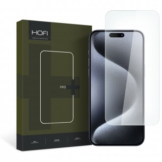 Skaidrus apsauginis grūdintas stiklas "Hofi Glass Pro+" telefonui iPhone 15
