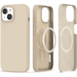 Smėlio spalvos dėklas "Tech-Protect Silicone Magsafe" telefonui iPhone 15
