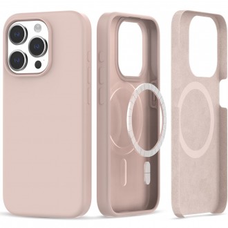 Rožinis dėklas "Tech-Protect Silicone Magsafe" telefonui iPhone 15 Pro Max