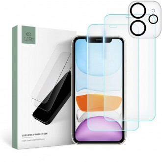 Apsauginių stikliukų rinkinys "Tech-Protect Supreme Set" telefonui iPhone 11