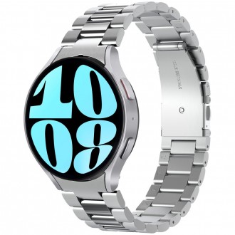 Sidabro spalvos apyrankė "Spigen Modern Fit Band" laikrodžiui Samsung Galaxy Watch 6 (44 MM) 