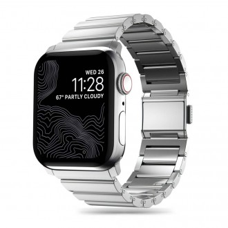 Sidabro spalvos apyrankė "Tech-Protect Steelband" laikrodžiui Apple Watch 4 / 5 / 6 / 7 / 8 / 9 / SE / ULTRA 1 / 2 (42 / 44 / 45 / 49 MM)