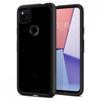 Juodas matinis dėklas "Spigen Ultra Hybrid" telefonui Google Pixel 4A