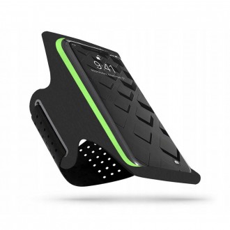 Juodos / žaliosios citrinos spalvos universalus dėklas ant rankos ''TECH-PROTECT G10'' (telefonui iki 6.5')