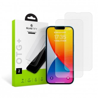 Apsauginis stiklas GLASTIFY OTG+ (2vnt.) telefonui iPhone 13 / 13 PRO / 14