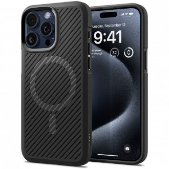 Originalios matinės tekstūros dėklas "Spigen Core Armor Mag Magsafe" telefonui iPhone 15 Pro Max