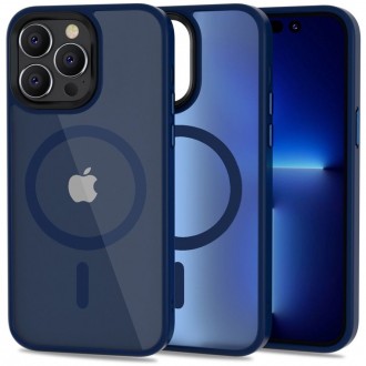 Mėlynas permatomas/matinis dėklas "Tech-Protect Magmat Magsafe" telefonui iPhone 14 Pro Max
