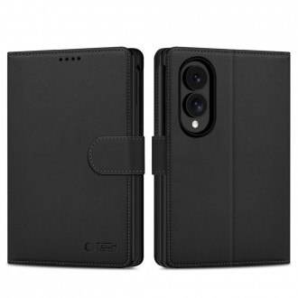 Juodas atverčiamas dėklas "Tech-Protect Wallet" telefonui Samsung Galaxy Z FOLD 8
