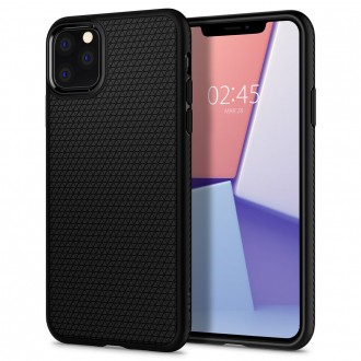 Juodas matinis dėklas Apple Iphone 11 Pro Max telefonui "Spigen Liquid Air"