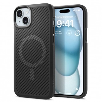 Originalios matinės tekstūros dėklas "Spigen Core Armor Mag Magsafe" telefonui iPhone 15