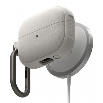 Kreminės spalvos ausinių dėklas "Ringke Onyx Magnetic Magsafe" skirtas Samsung Galaxy Buds 3 / 3 Pro