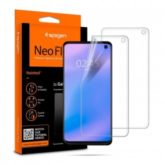 Apsauginė ekrano plėvelė "Spigen neo flex" Samsung Galaxy S10 telefonui / 2vnt 