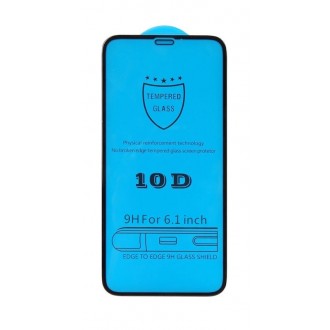 Apsauginis grūdintas stiklas juodais kraštais ''10D Full Glue'' telefonui Xiaomi Poco X3 NFC